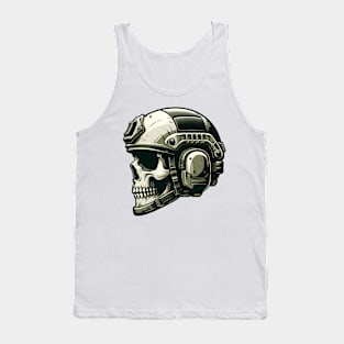 Tactical Skull Dominance Tee: Where Strength Meets Edgy Elegance Tank Top